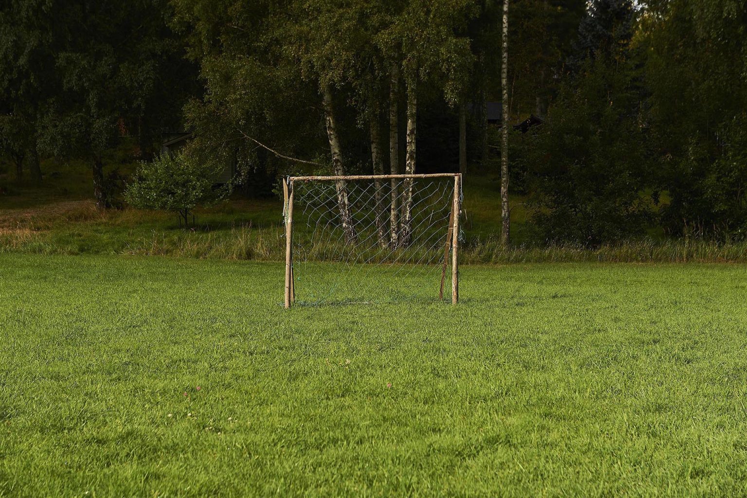 Empty Football Goals, Skogsö, Sweden